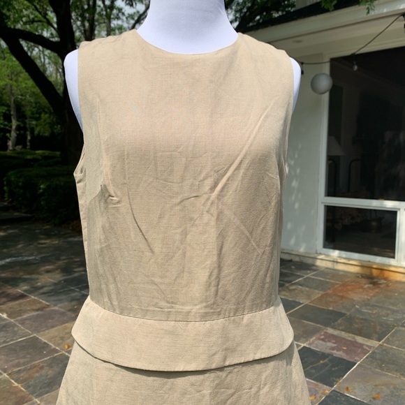 NWT Classic Banana Republic Linen Blend Peplum Dress 4 - Picture 2 of 8